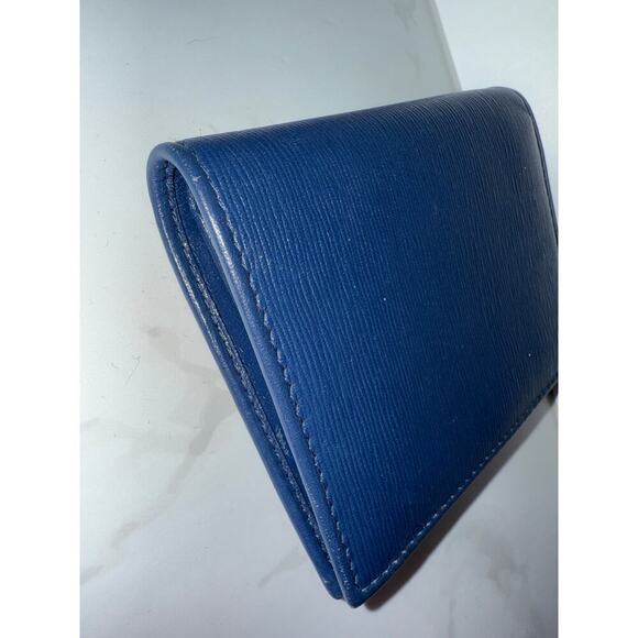 Prada Saffiano Leather Card Case Wallet - Navy Blue - Picture 4 of 8